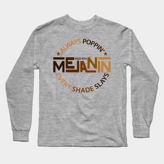 Made With Melanin | Black Woman | African American | Black Lives Long Sleeve T-Shirt by UrbanLifeApparel